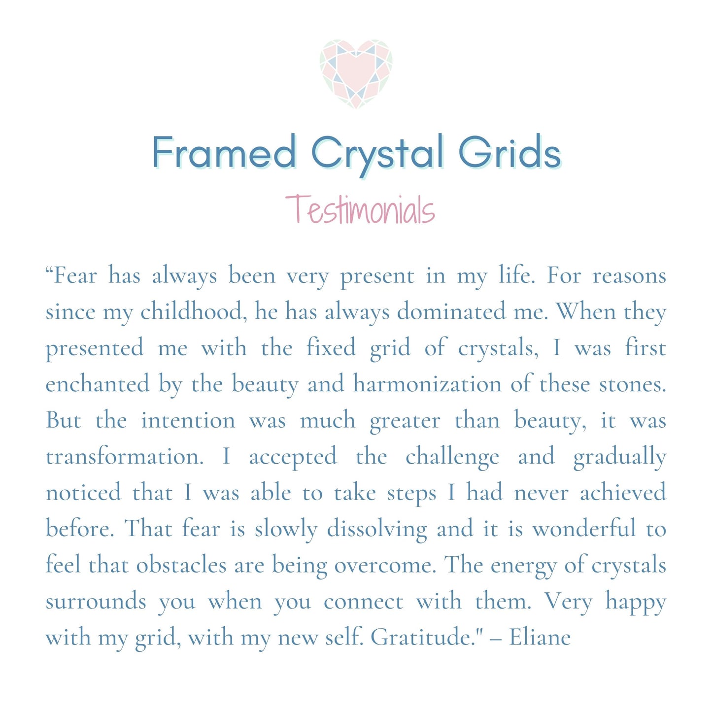 Mystical Purpose Testimonial Review on Framed Crystal Grids for Working Fears
