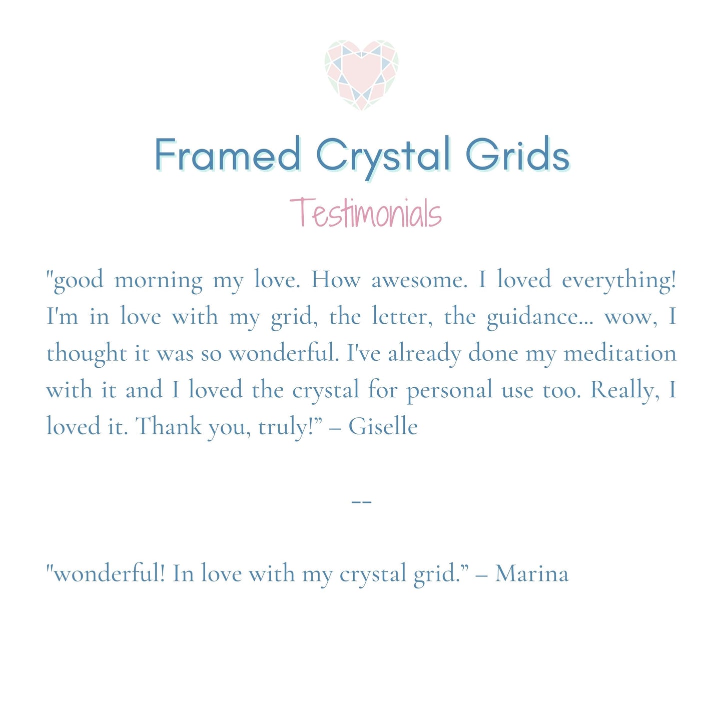 Mystical Purpose Testimonial Review on Framed Crystal Grids