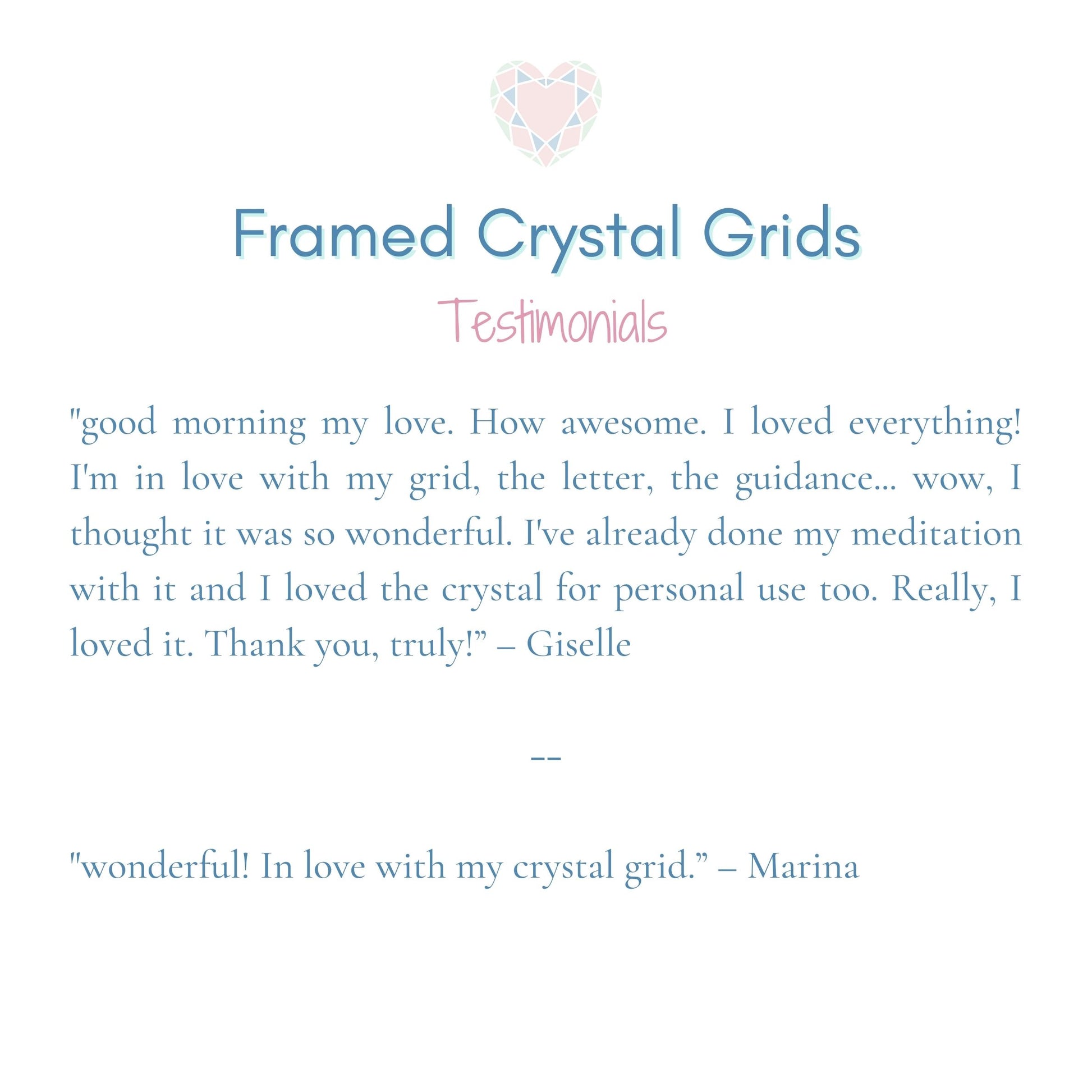 Mystical Purpose Testimonial Review on Framed Crystal Grids
