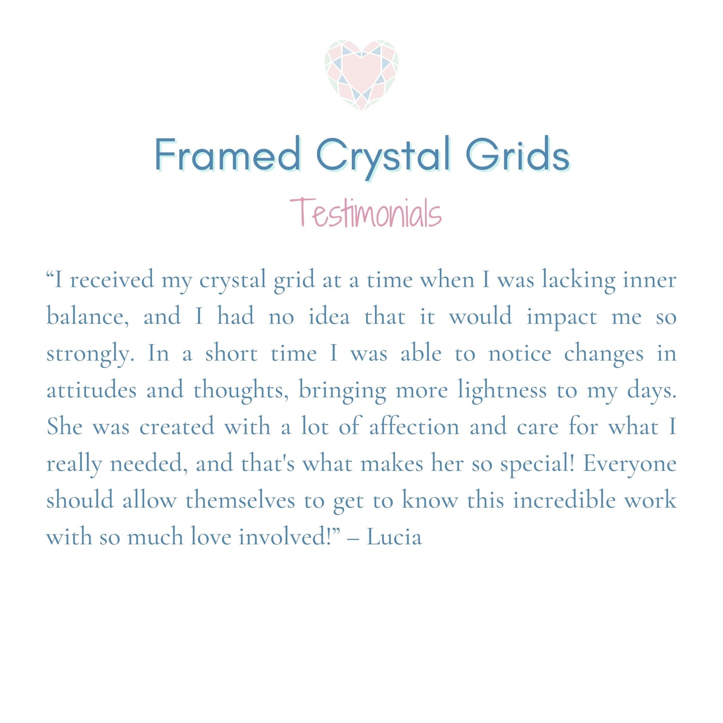 Mystical Purpose Testimonial Review on Framed Crystal Grids for Balance