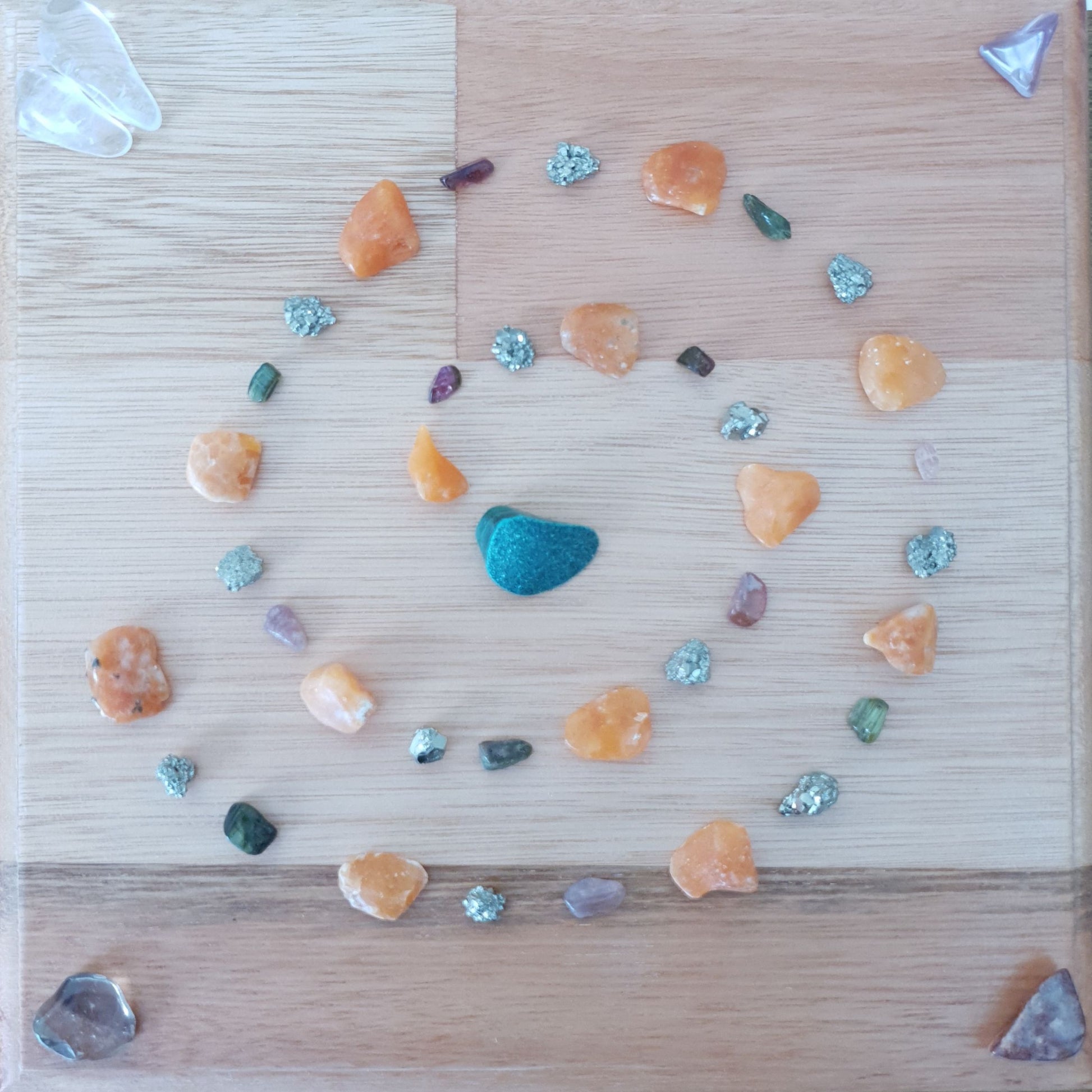Mystical Purpose Custom Made Remote Crystal Grid for Holistic Healing Flow, Strength, Creativity