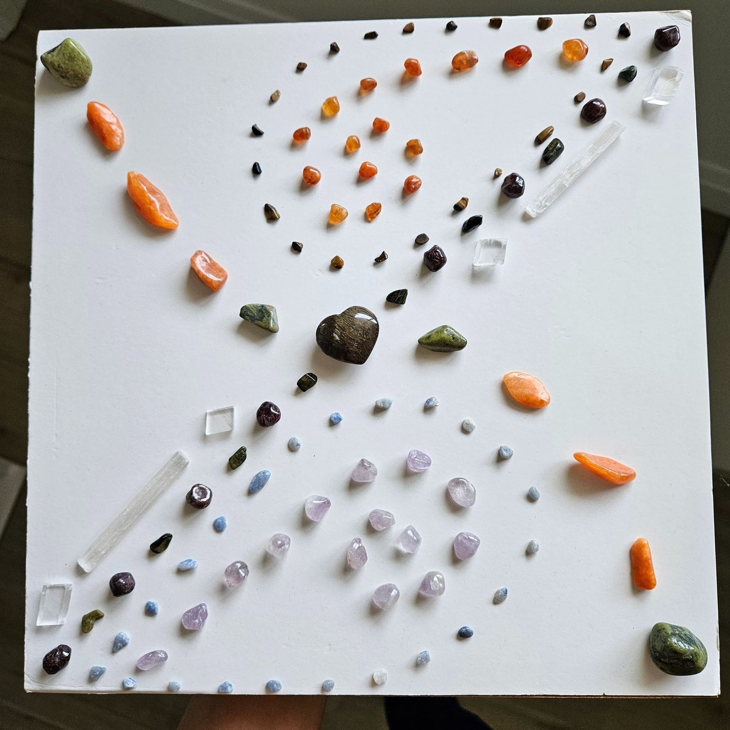 Mystical Purpose Custom Made Remote Crystal Grid for Holistic Healing Flow, Creativity, Cutting Cords