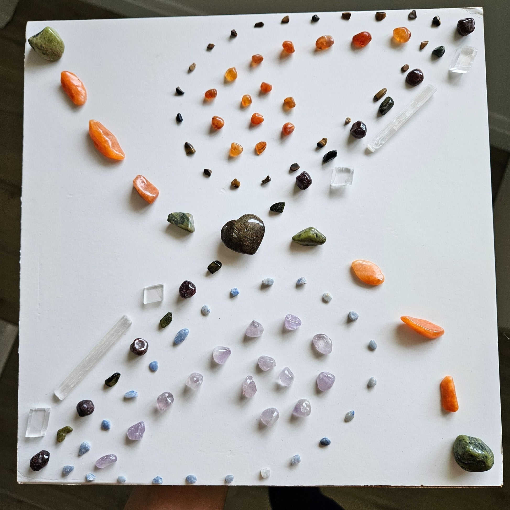 Mystical Purpose Custom Made Remote Crystal Grid for Holistic Healing Flow, Creativity, Cutting Cords